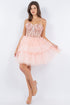 Sweetheart Corset Top Detailed Multi Layered Skirt Cocktail Dress for Women 4/XS-16/3X
